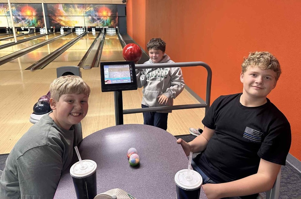 the 5th grade boys getting ready to bowl