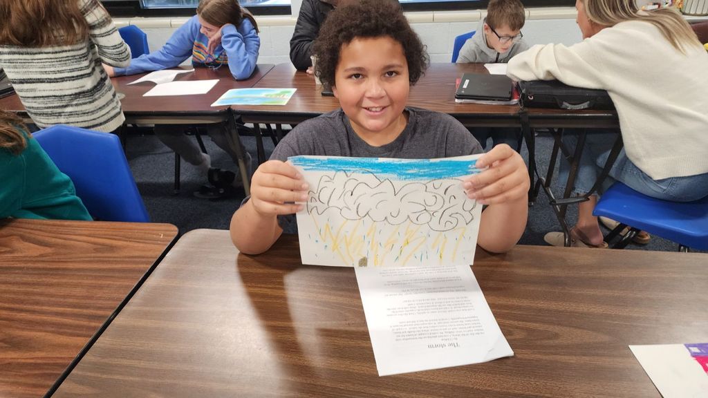 a boy sharing his story.