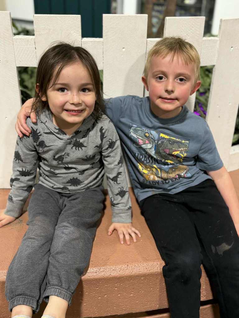 2 friends at the playground.