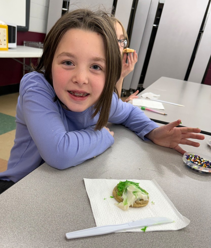 a girl and her cookie