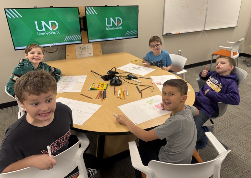 boys learning at UND