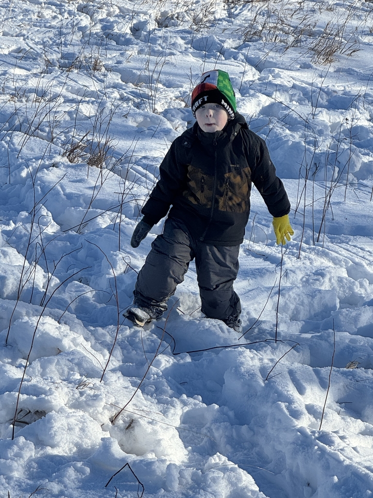 a kid in the snow