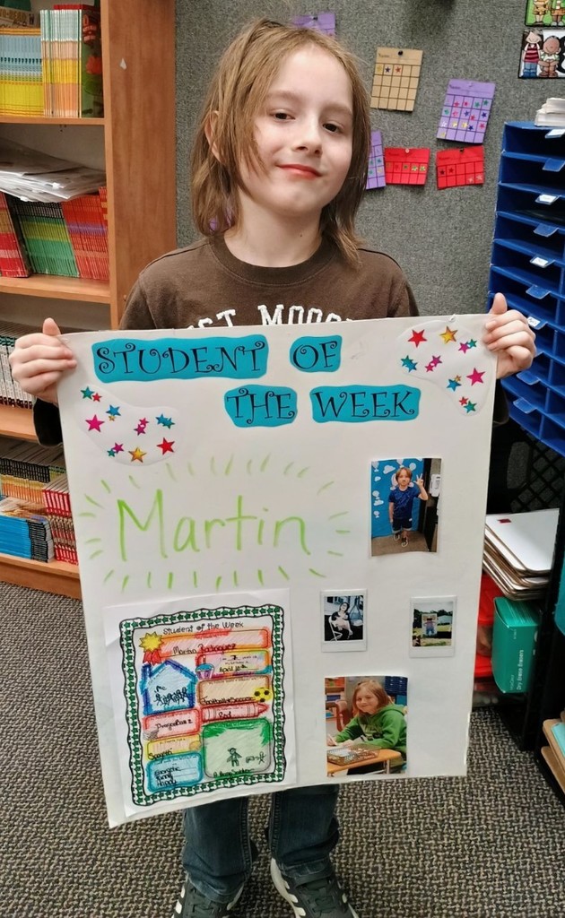 student of the week in 2nd grade