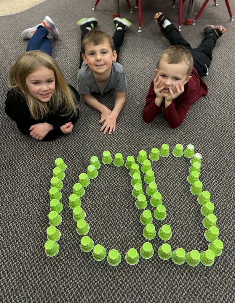 3 kids made 100 with cups.