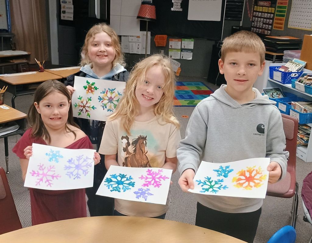 this group made snowflakes