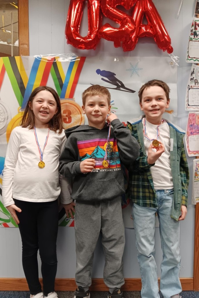 the kids with medals