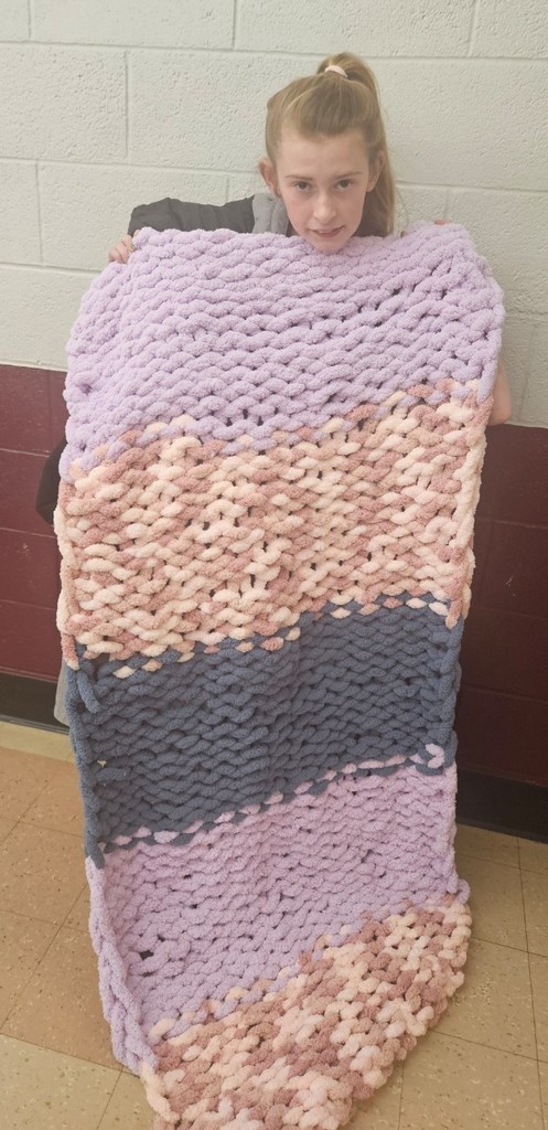 a girl and her blanket