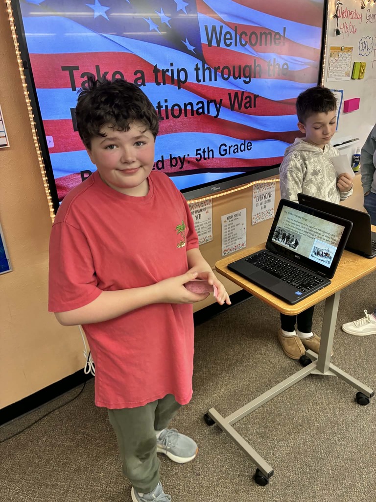 a boy ready to present