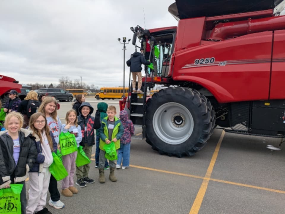 the kids climbing the combine