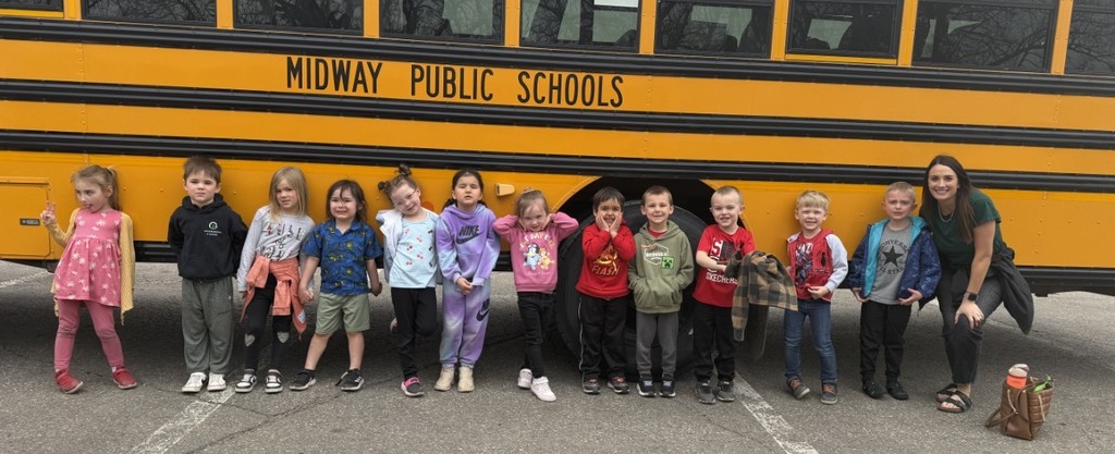 the prk infront of the bus