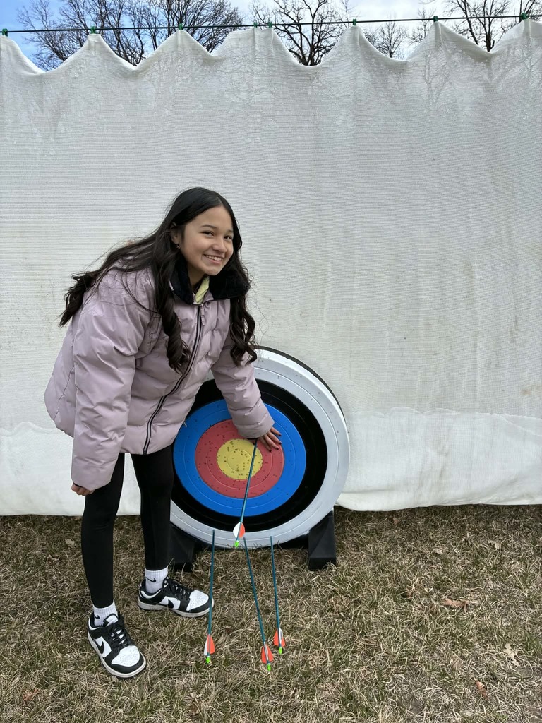 a girl and her target