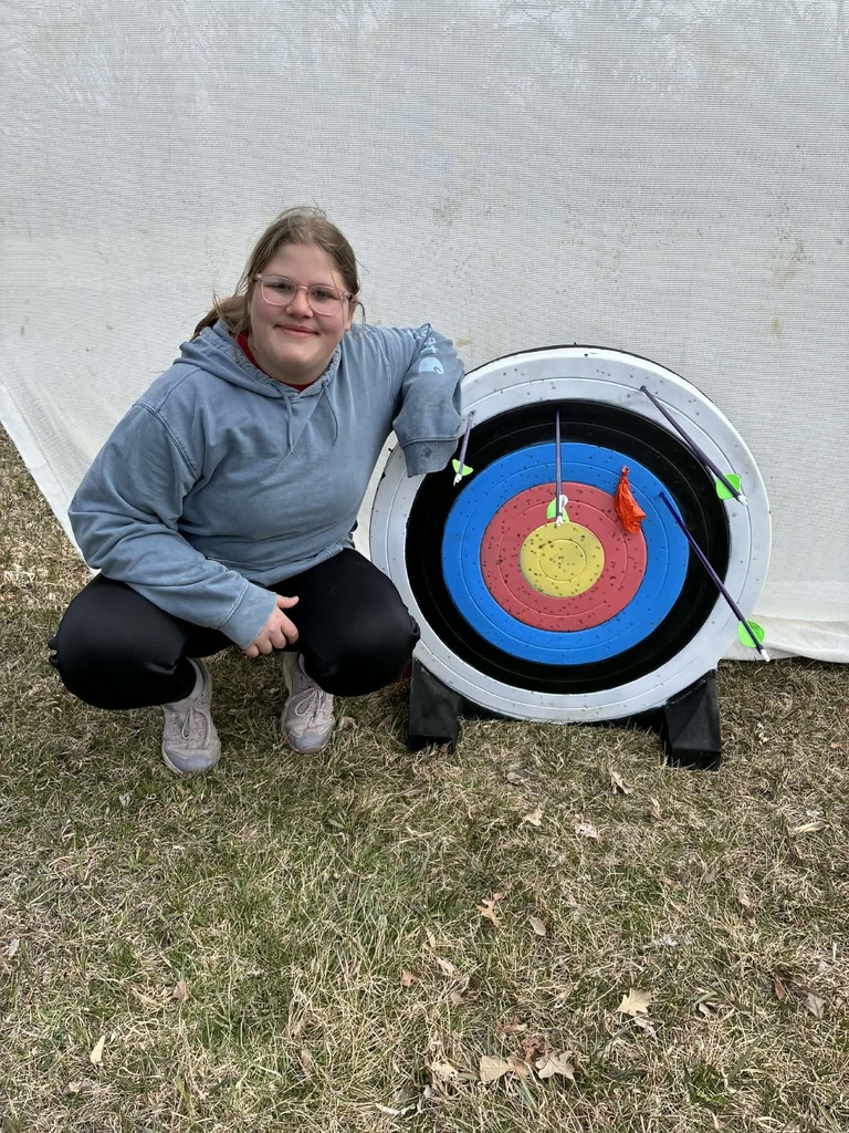 a girl and her target