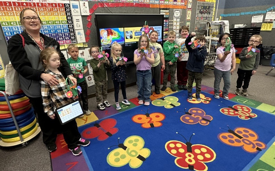 the class and their baskets 