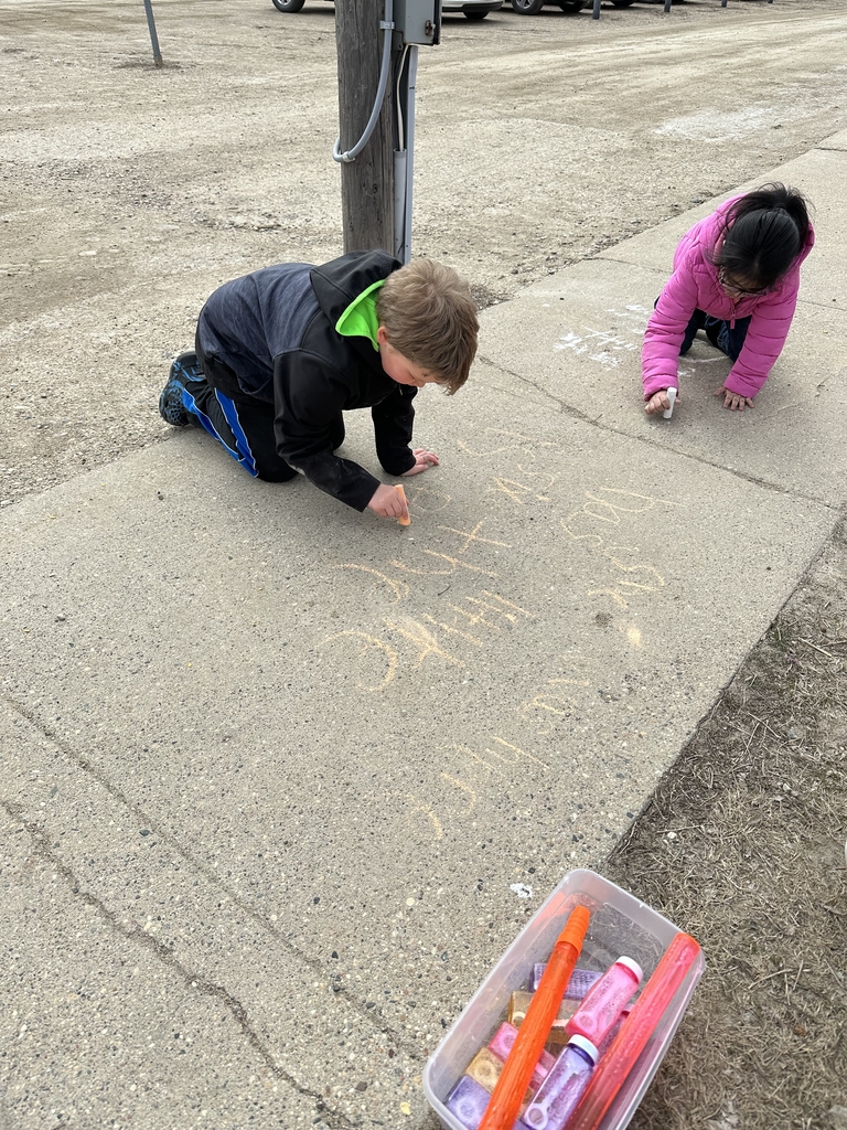 writing with sidewalk chalk