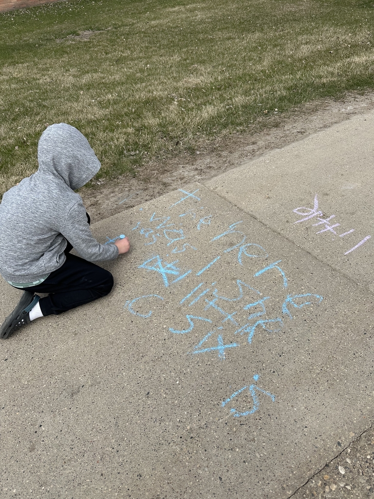 writing with sidewalk chalk