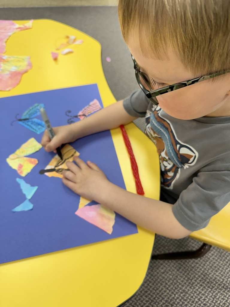 a boy creating