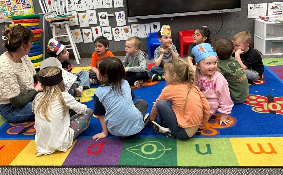 kids listening to a story