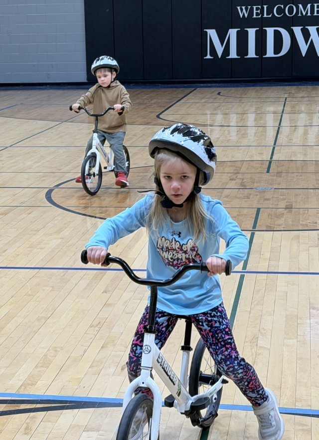 kids riding bikes