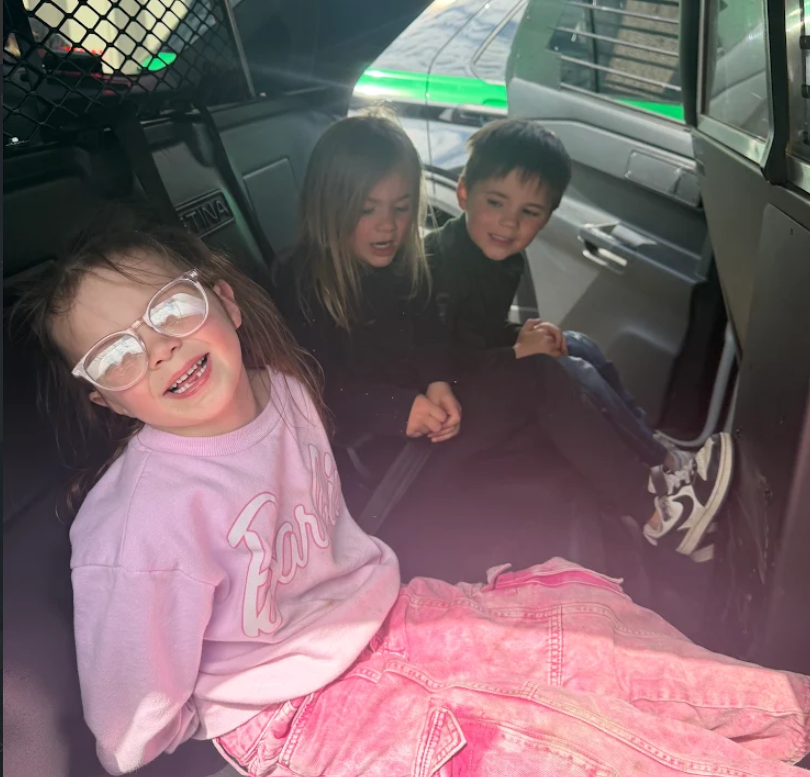 kids learning about police cars