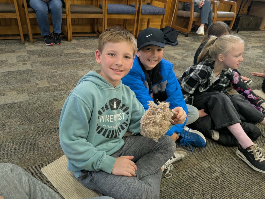 boys learning about nests