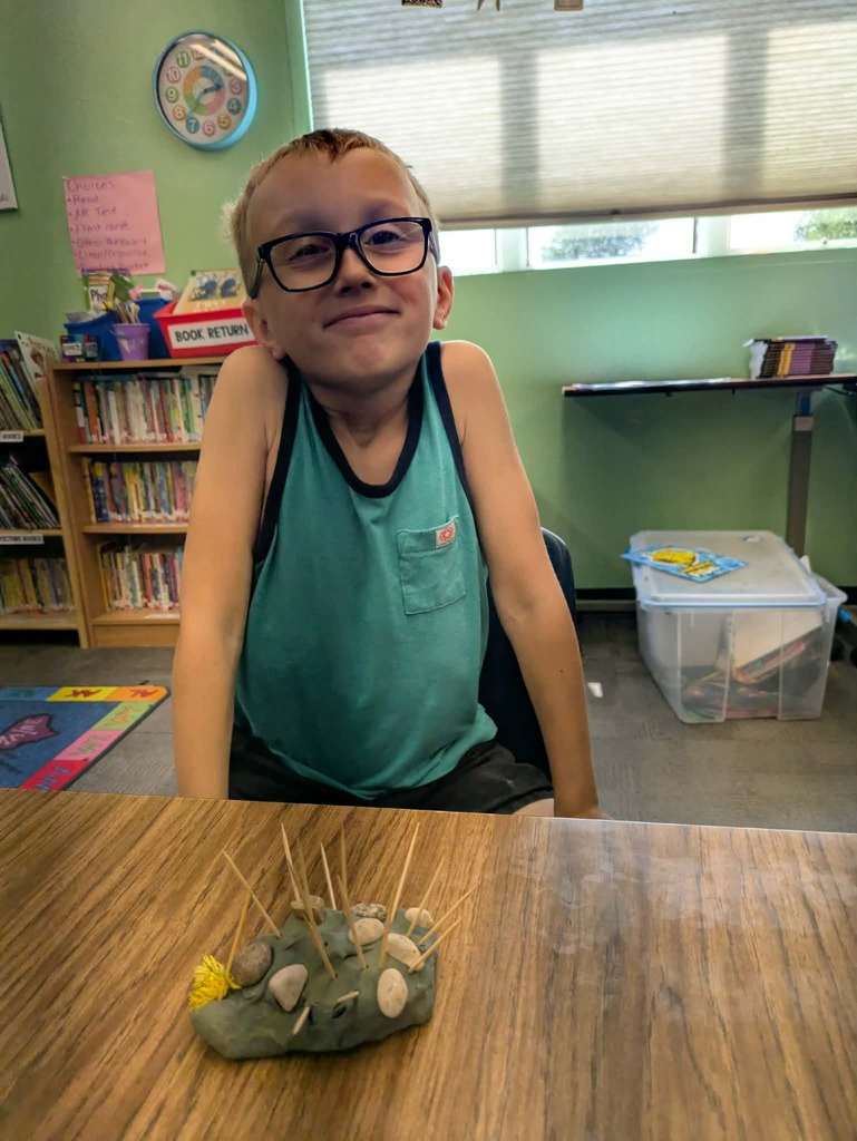 a boy with a stone fish