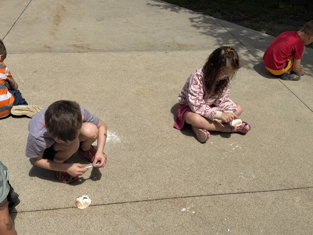 kids digging for treasures