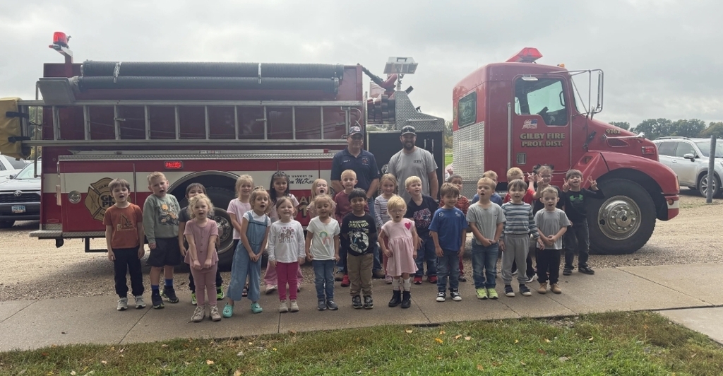 kids with their firetruck