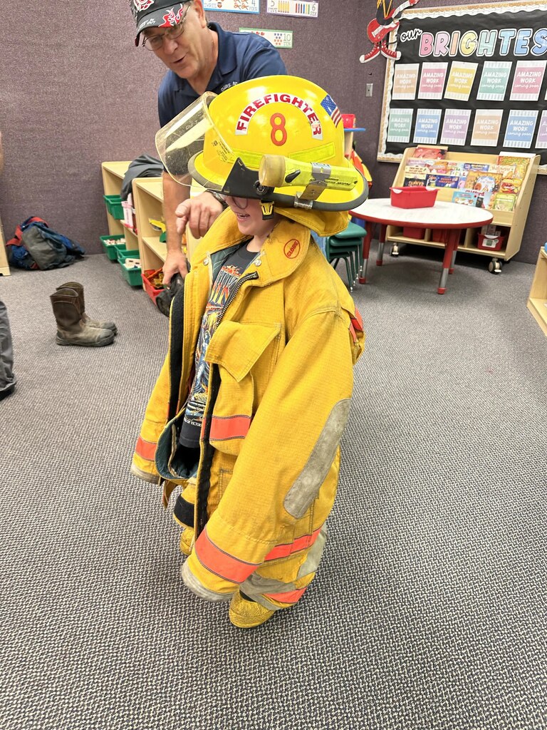a kid wearing the gear
