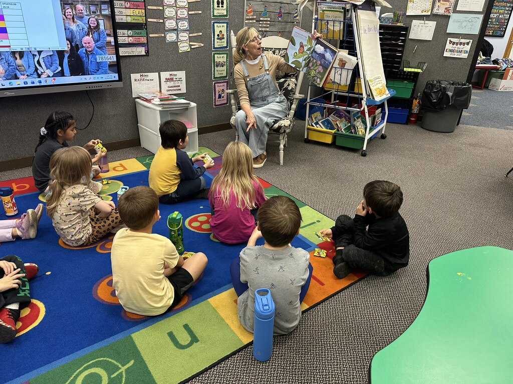 mrs Branvold reading a book 