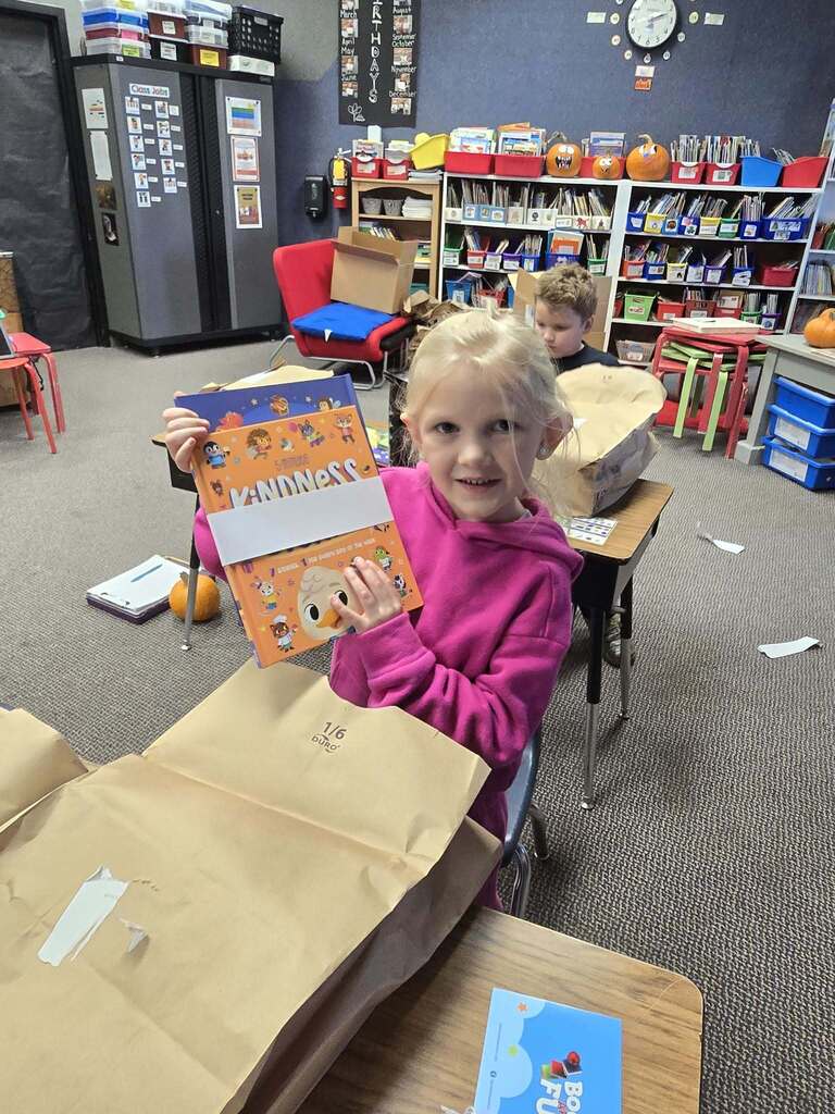 a girl and her book