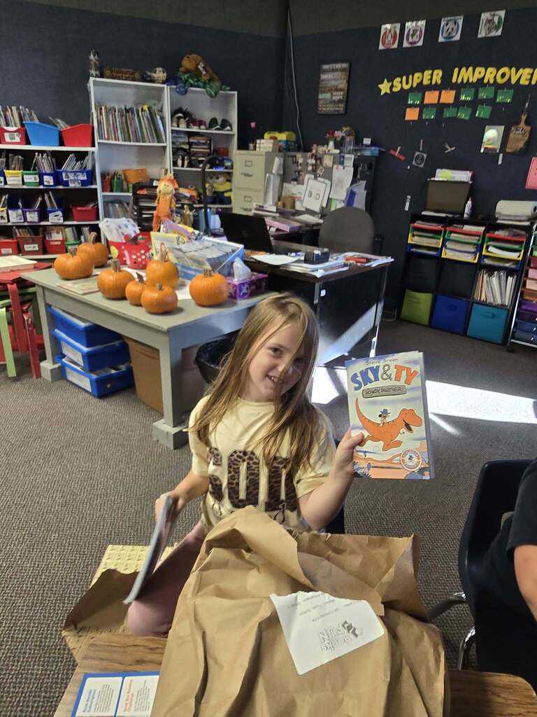 a girl and her book