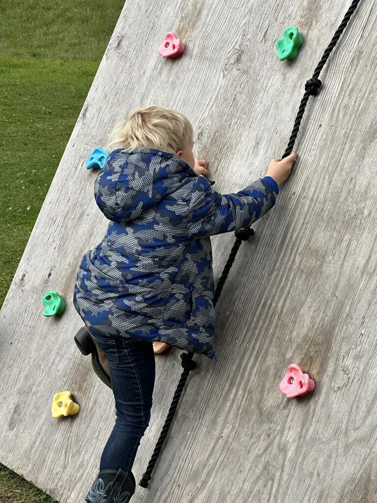climbing the wall