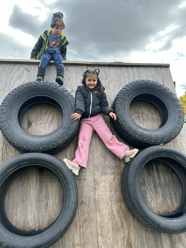 climbing on tires