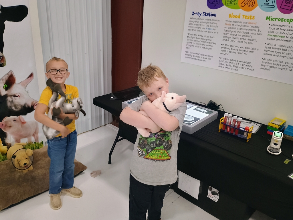 2 boys playing with animals