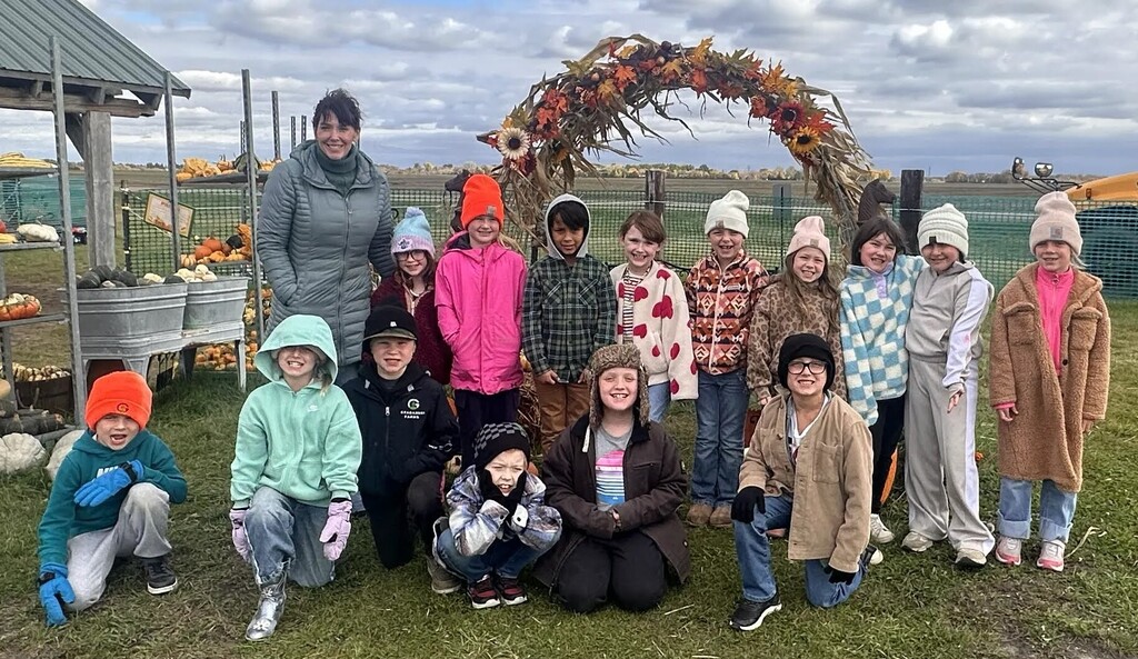 2nd grade at the pumpkin patch
