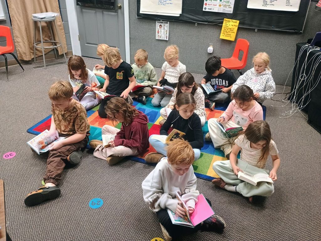 2nd graders and their books