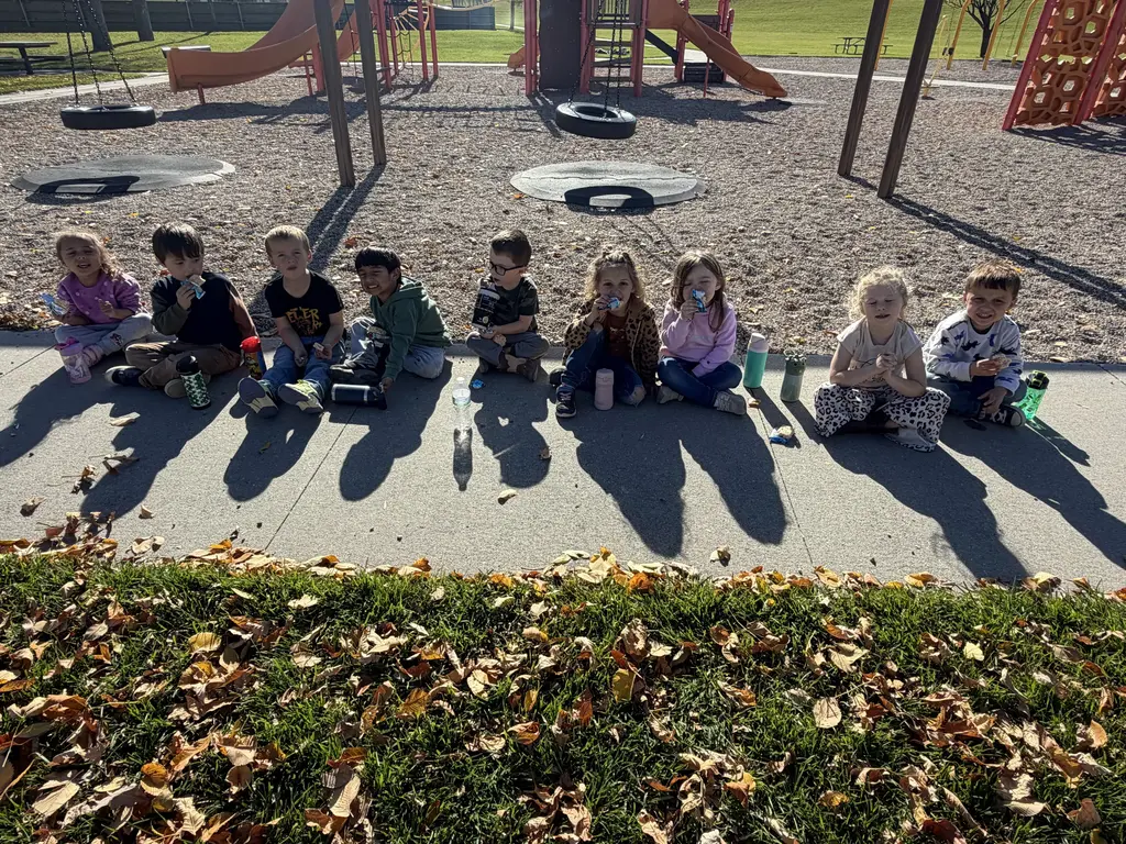 the kids outside