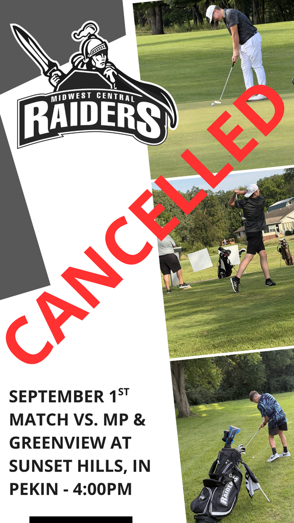 Sept. 1 Golf Cancelled
