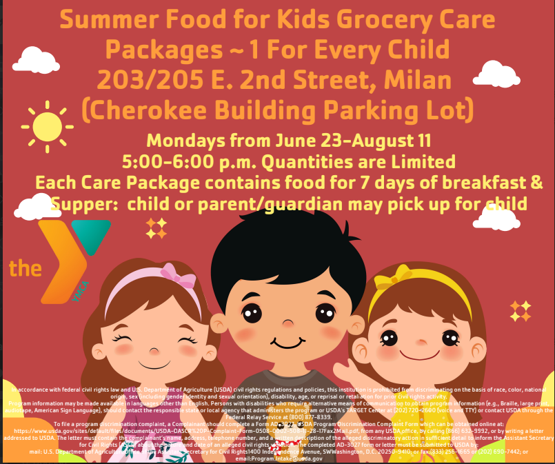 Summer Food For Kids Grocery Care Packages