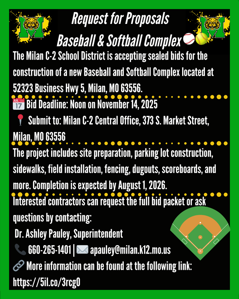 Request for Proposals - Softball/Baseball Complex