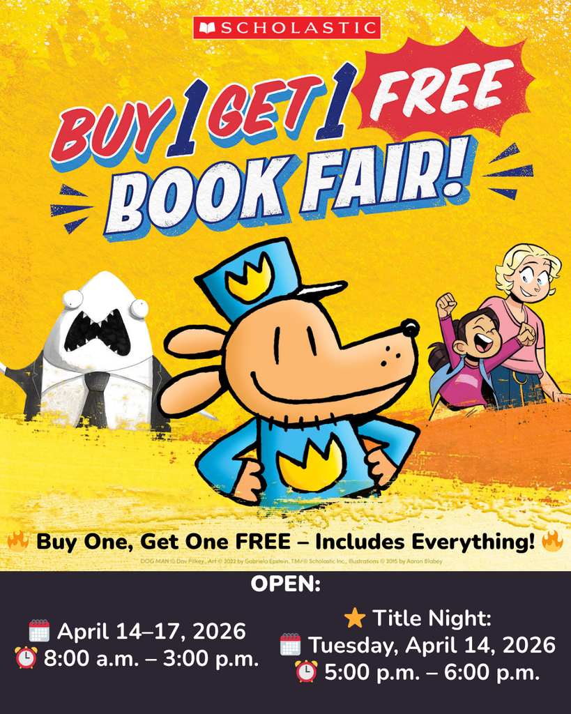 Spring BOGO Book Fair 4-14 to 4-17-26