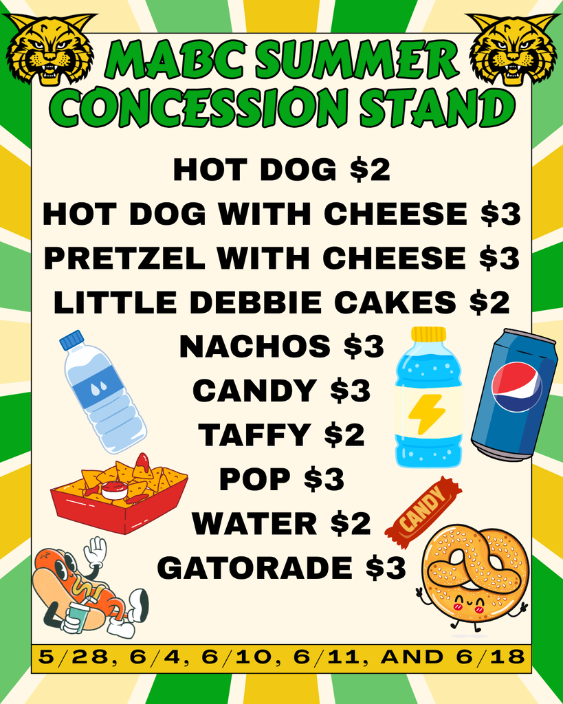 MABC Summer Concession Stand