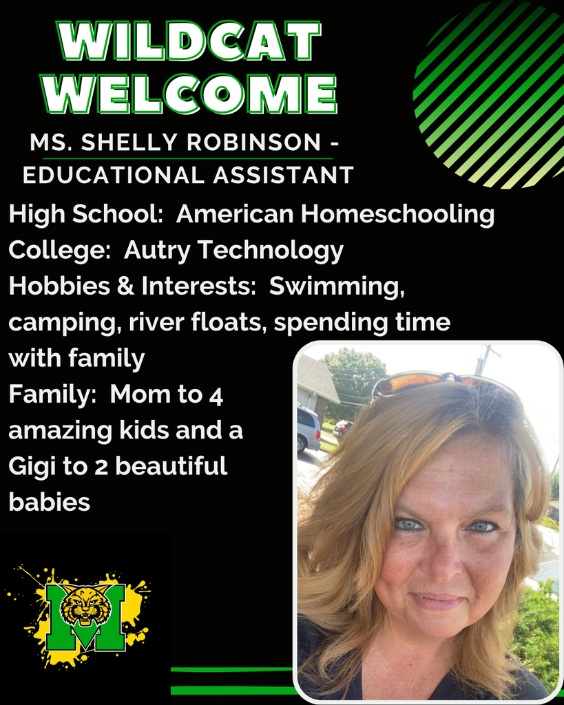 Wildcat Welcome Ms. Shelly Robinson