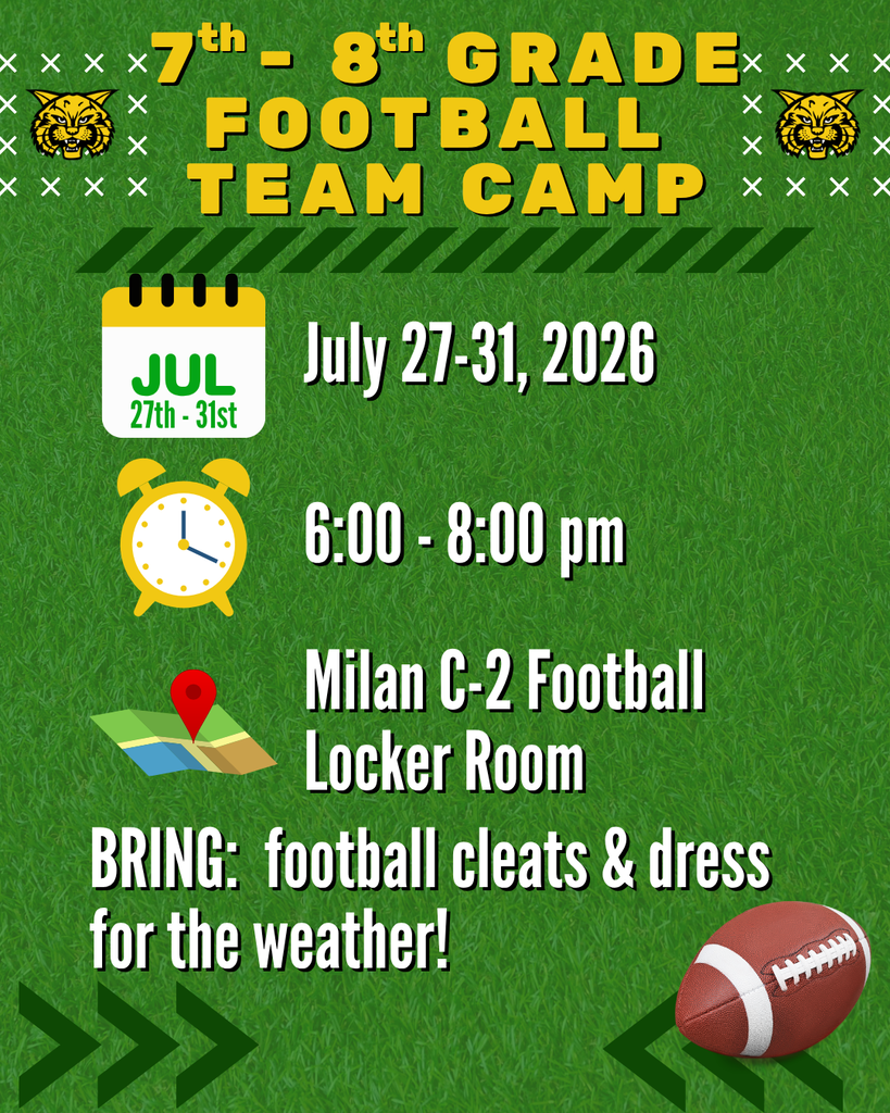 7th-8th Grade Football Camp July 27-31, 2026