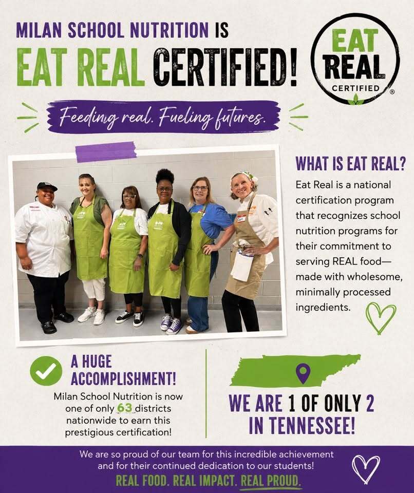 Milan School Nutrition is Eat Real Certified