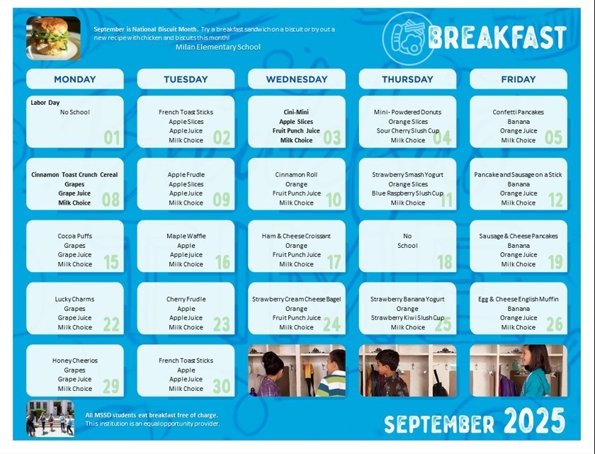 September breakfast menu