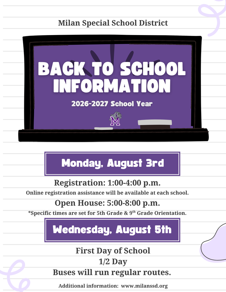 Back to School Information