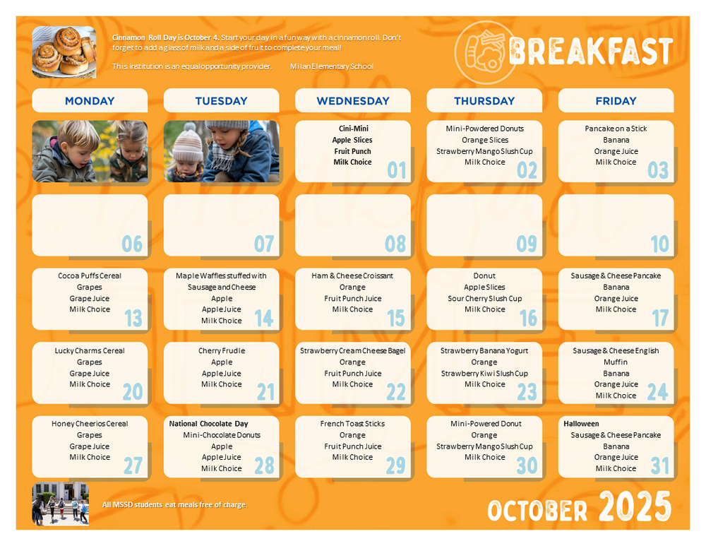 October breakfast menu