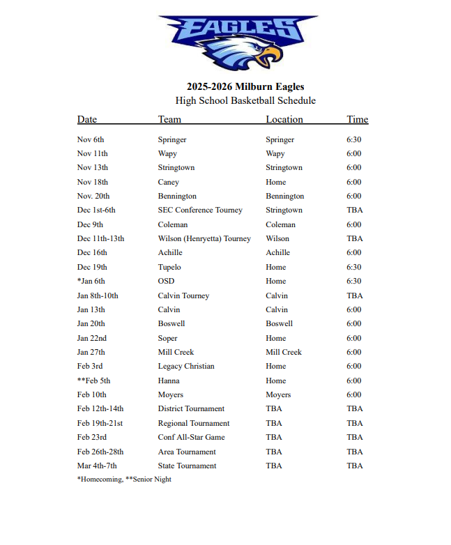 hs schedule