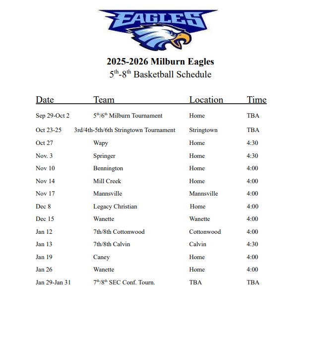 jh schedule